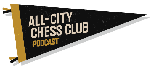 all-city chess club podcast pennant logo